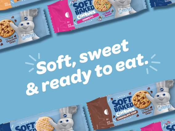 Pillsbury soft baked cookies packaging